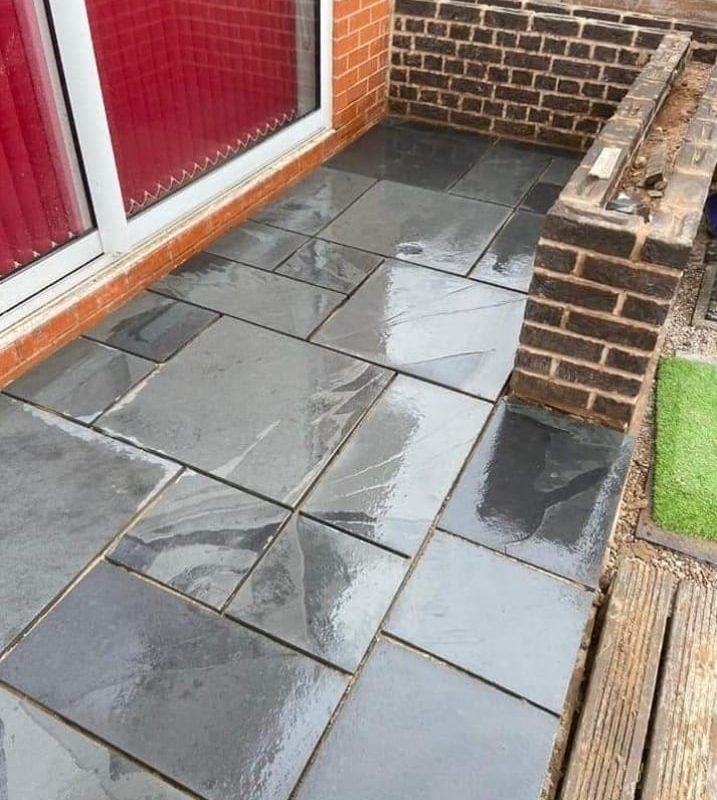 Brazilian Black Slate 3 Sizes Sawn Edge