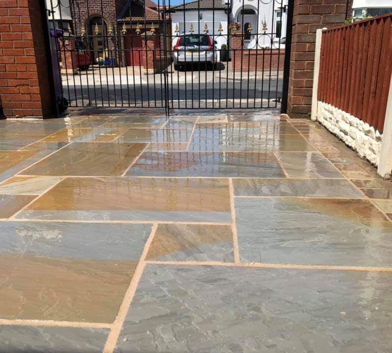 Indian York Grey Sandstone Mixed Sizes Calibrated Tumbled