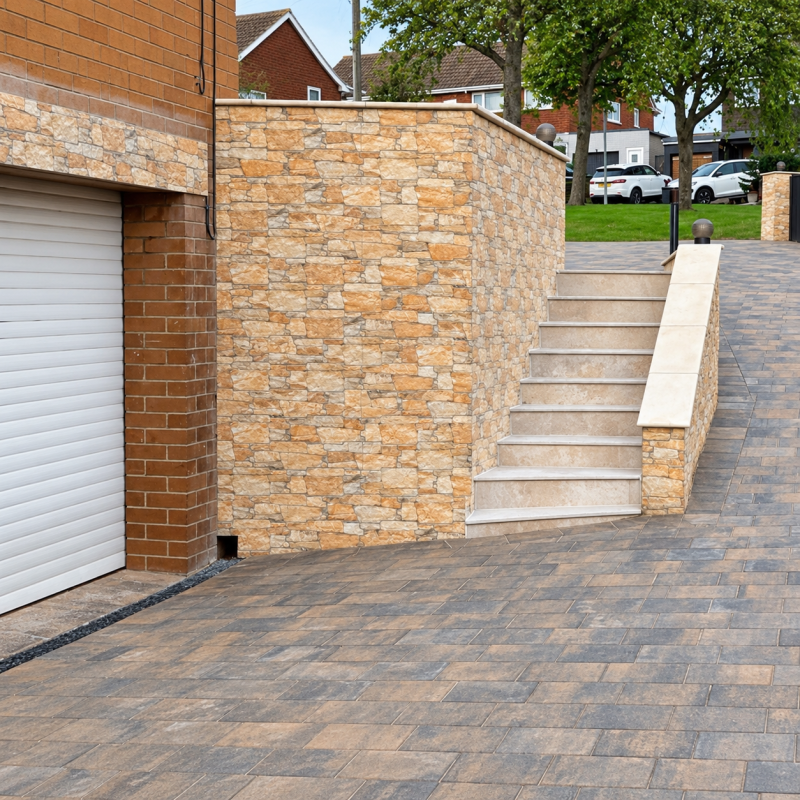 Amber Porcelain Interlocking Cladding