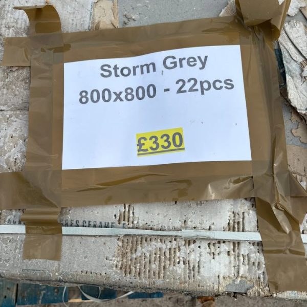 Storm Grey 800x800 Porcelain - 22pcs (End of batch)