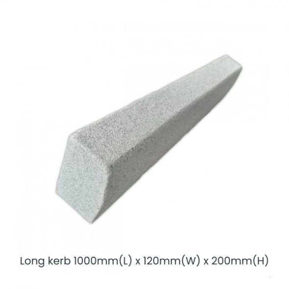 Silver Granite Long kerb 1000mm(L) x 120mm(W) x 200mm(H) R20 (G603)